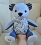 Mini Memory Bear from Baby Clothes, Uniform or Loved One Clothing