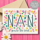 Plantable Nan Card, Wildflower Seed Paper, Ecofriendly