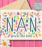 Plantable Nan Card, Wildflower Seed Paper, Ecofriendly