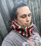 Handmade Crochet Granny Square Balaclava Hood - Winter Hooded Cowl in Green - Image 4