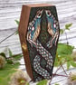 Twisted Dragons coffin shaped box. Pyrography with colour. - Image 4