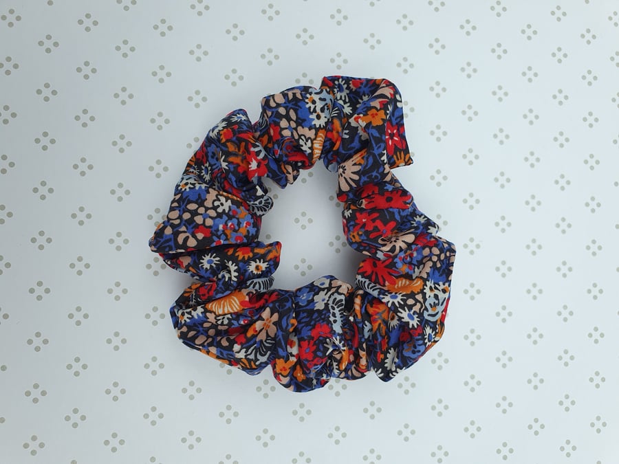 Hair Scrunchie, patterned cotton, medium