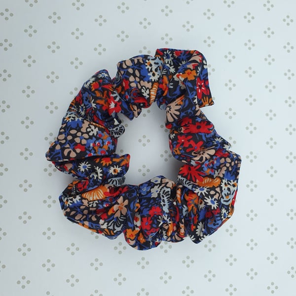Hair Scrunchie, patterned cotton, medium
