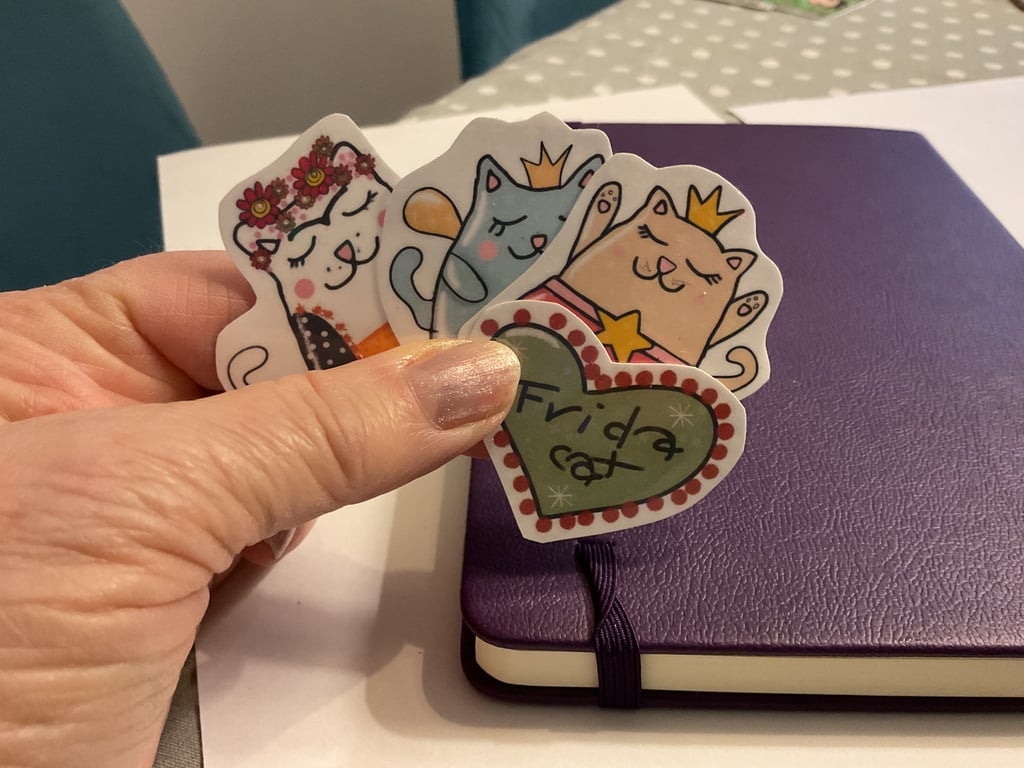 Frida Cat stickers and art print