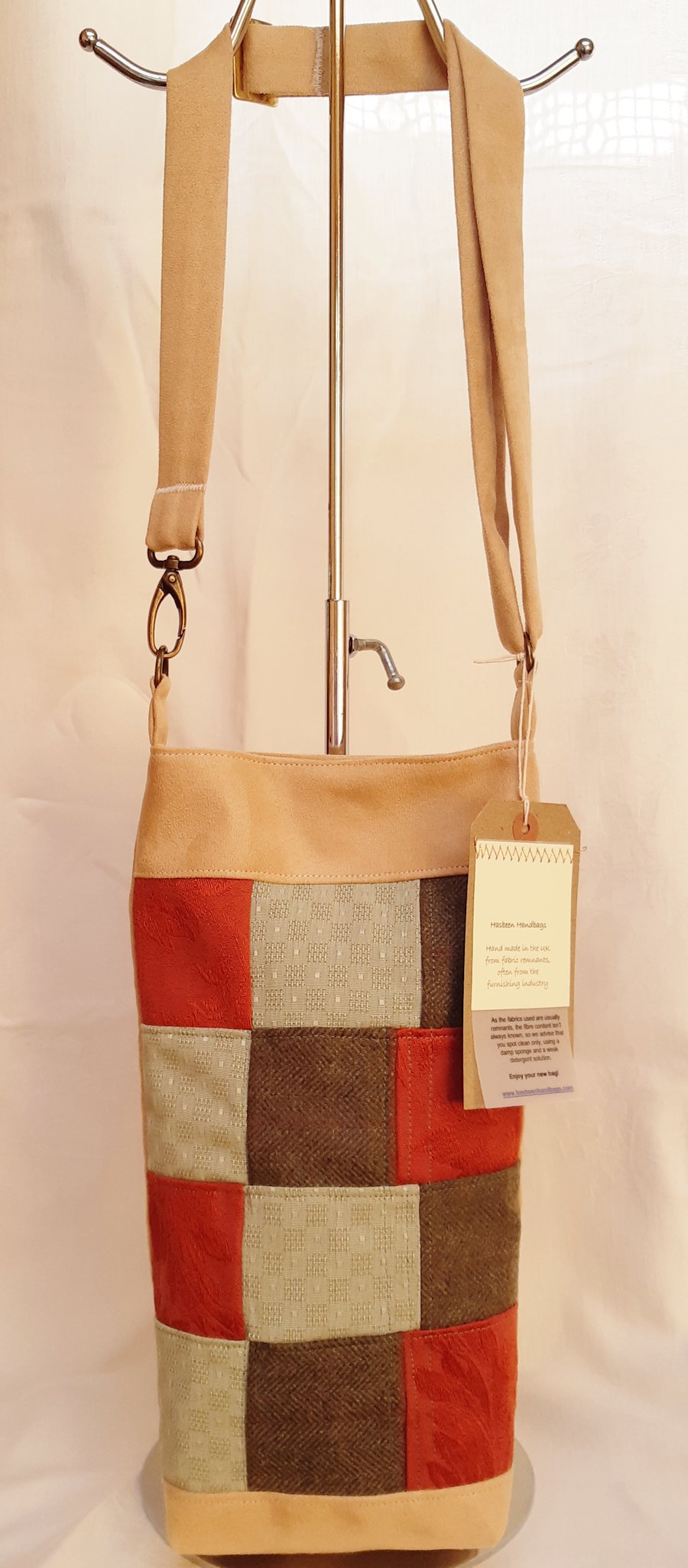 Sandy brown patchwork bag