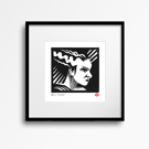 Classic Horror The Bride of Frankenstein Linocut Print - Limited Edition