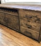 Reclaimed Wood Sideboard with Wine Rack Rustic Living Room Cabinet THE RIGA - Image 8