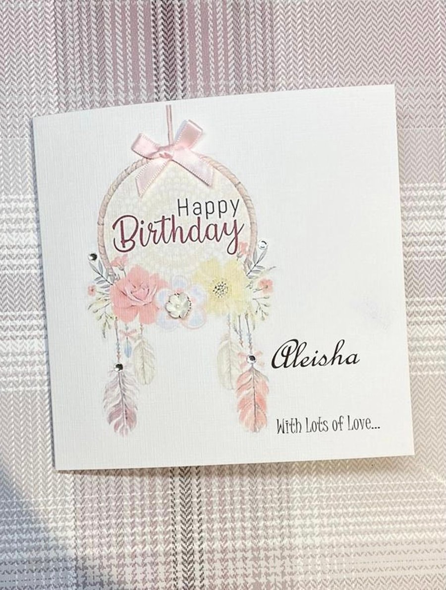 Girly Birthday Card All ages, for Mum, Sister, Daughter, Girlfriend, Friend