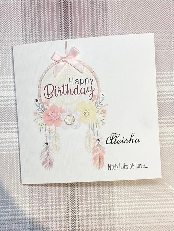 Girly Birthday Card All ages, for Mum, Sister, Daughter, Girlfriend, Friend
