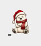 Unique Funny Christmas Sticker Xmas Decal For Adults - Cute Polar Bear