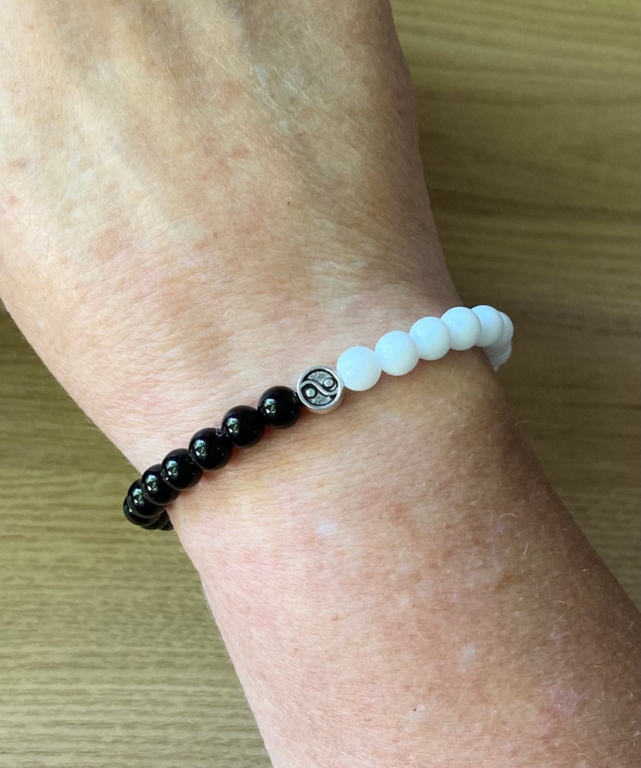 Black & White Tai Chi Bracelet