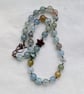 Beryl morganite necklace with howlite star on knotted cord - Image 7