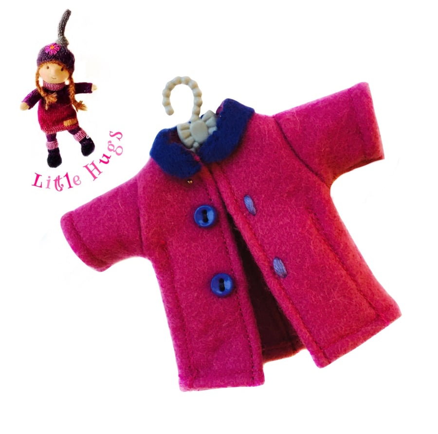 Pink and purple Tailored Coat to fit the Little Hugs