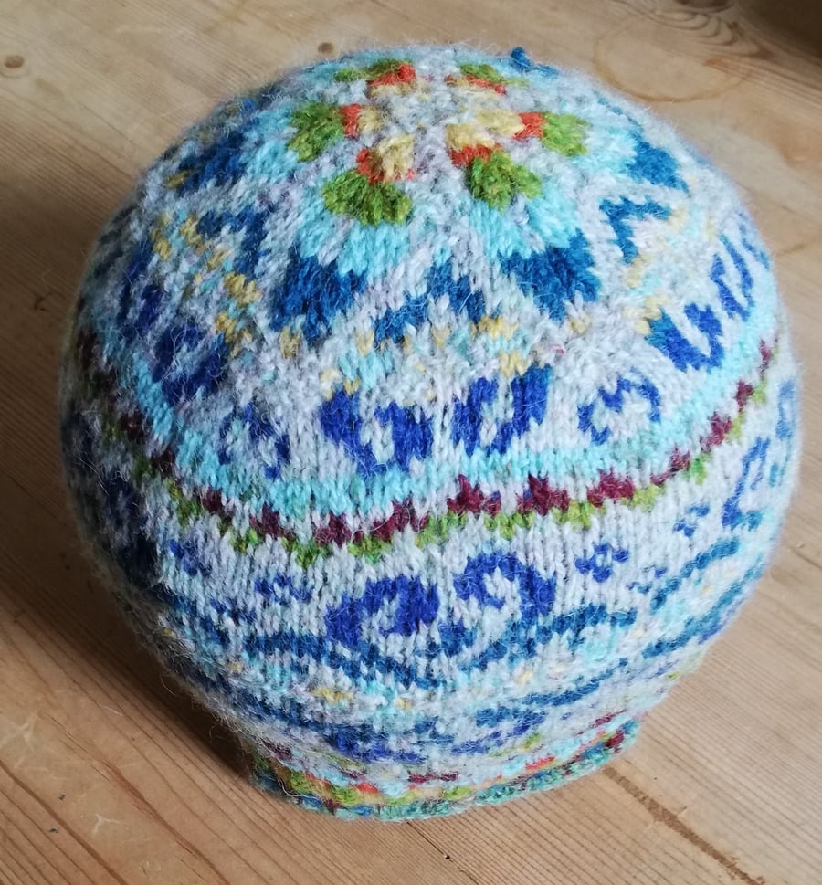 Hand Knitted Shetland Wool Fair Isle Hat