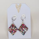 Diamond Shaped Resin Earrings