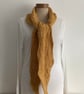 COTTON blend scarf. 'Landscape' .Soft, lightweight , all-seasons .Mustard, Gold. - Image 6