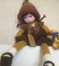 Hand knitted rag doll - Angel