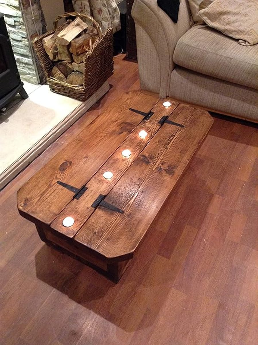 Le Morbihan Coffee Table Chest with Tealight Recesses