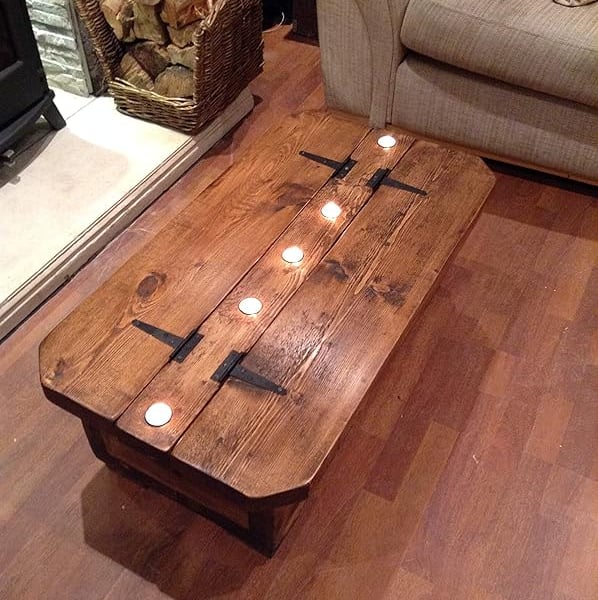 Le Morbihan Coffee Table Chest with Tealight Recesses
