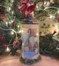 Hand Painted and Decoupaged Light up Gonk Bottle With USB Rechargeable Cork Ligh