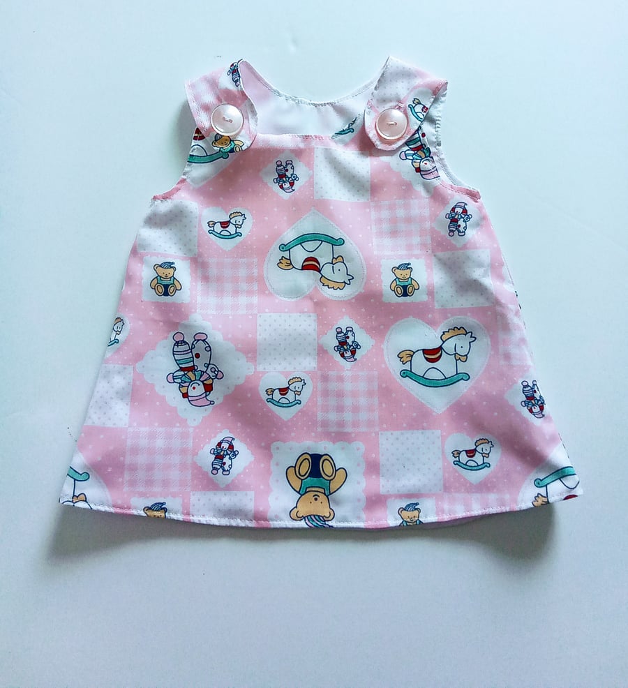 Dress, 0-3 months, Summer dress, A Line dress, clowns, Rocking horse, Bears