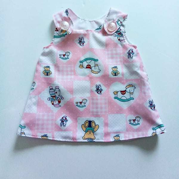 Dress, 0-3 months, Summer dress, A Line dress, clowns, Rocking horse, Bears