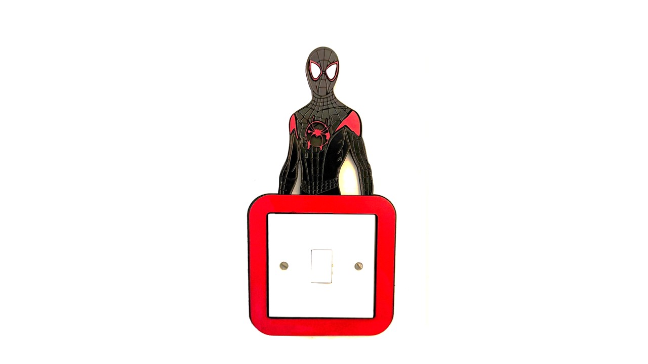 Superhero Miles Character Light Switch Frame