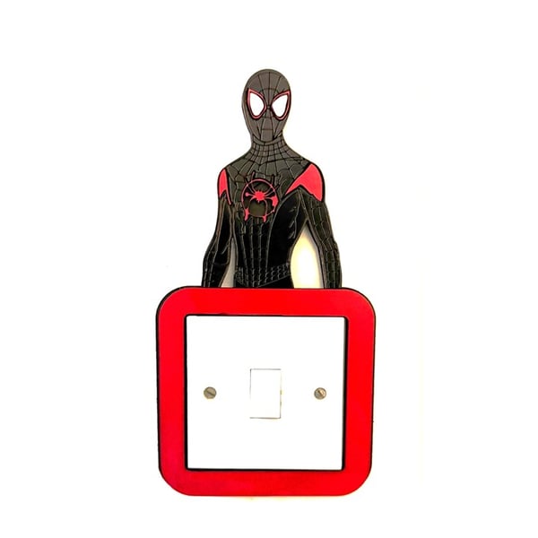 Superhero Miles Character Light Switch Frame