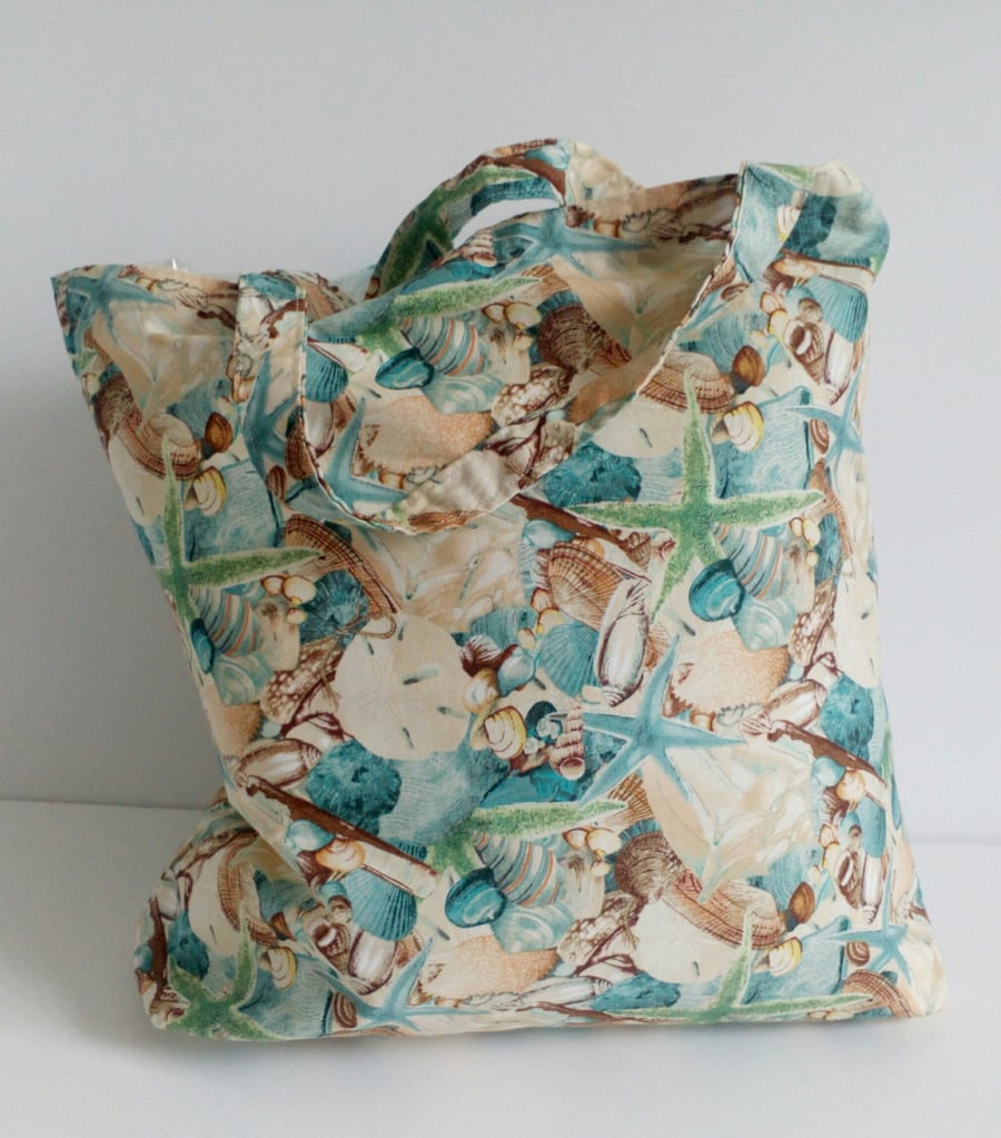 Bag, Tote bag,  Shopping bag, cloth bag, fabric bag,  grocery bag, shells