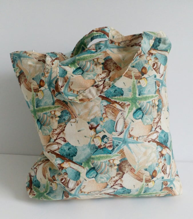 Bag, Tote bag,  Shopping bag, cloth bag, fabric bag,  grocery bag, shells