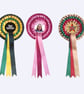 Personalised rosettes - 4 layers of ribbon -  that are ideal for all occasions