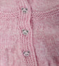 Baby girl hooded cardigan in pink and cream 0-3 months - Image 3