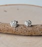 Lichen Stud Earrings, Silver Nature Inspired Jewellery
