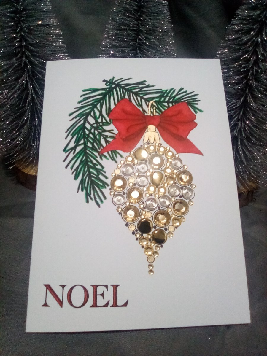 A beautiful unique handmade Christmas ornament card