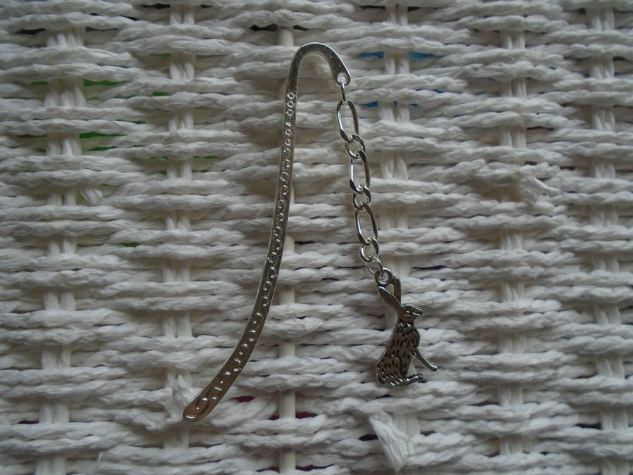 Silver Plated Hare Bookmark 