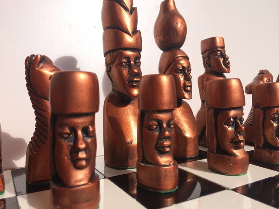 Tribal African Chess Set (Chess Pieces Only)