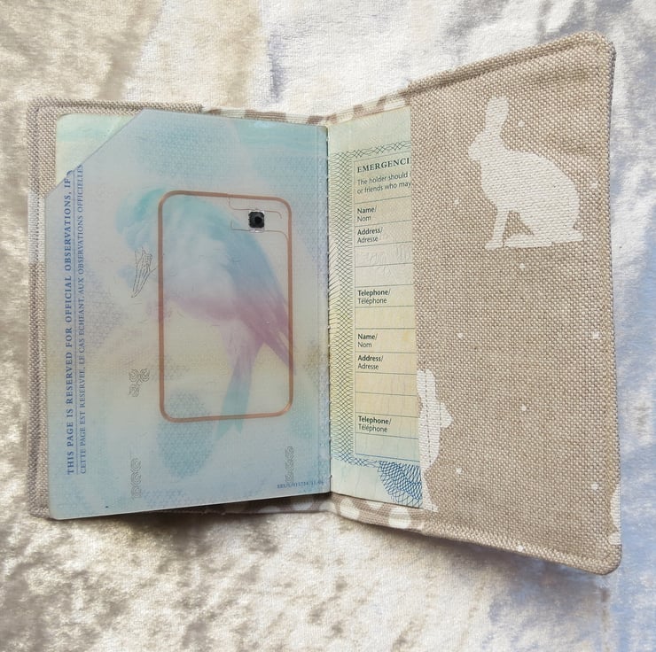 Passport sleeve. Rabbit design. Passport cover. - Folksy