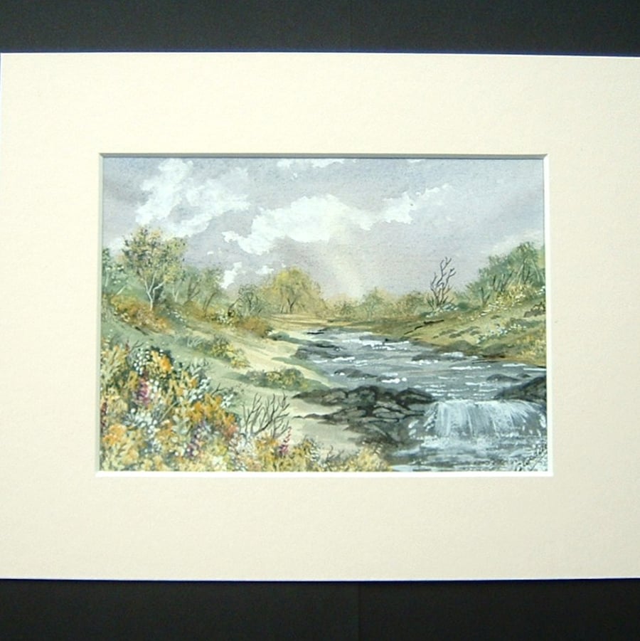 watercolour landscape original art painting ref 410