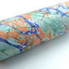 A4 Marbled paper sheet double marbled drawn stone pattern 