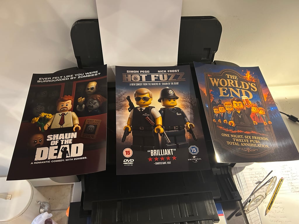 THE CORNETTO TRILOGY - LEGO-Inspired Movie Prints - Set of Three