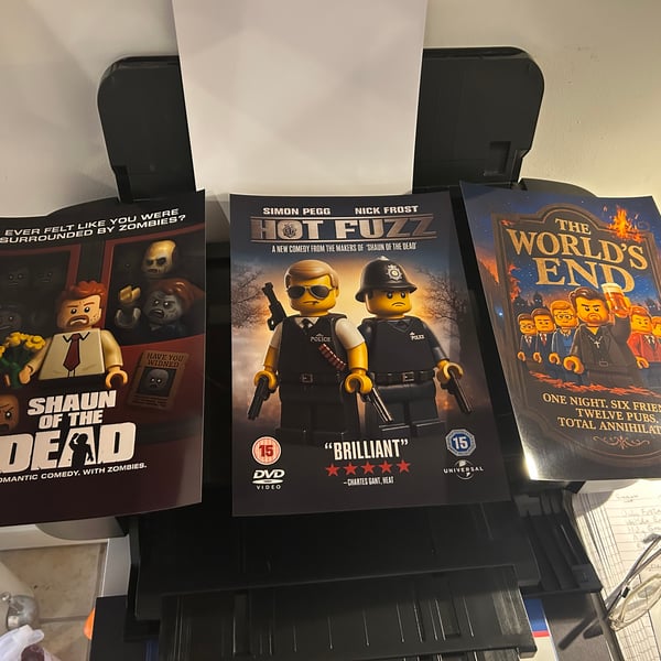 THE CORNETTO TRILOGY - LEGO-Inspired Movie Prints - Set of Three