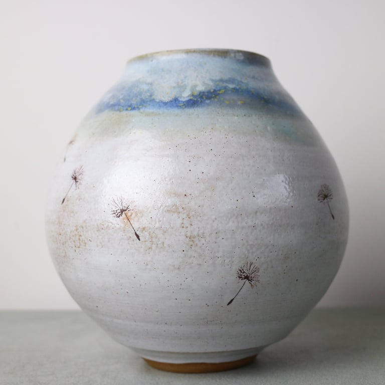 Stoneware Moon Vase