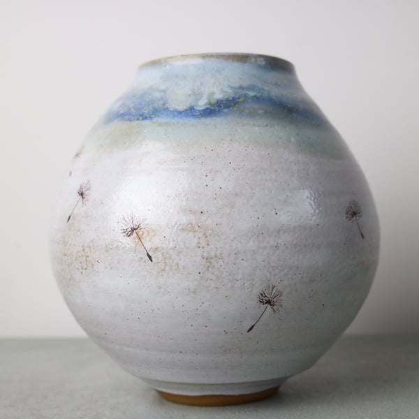 Stoneware Moon Vase