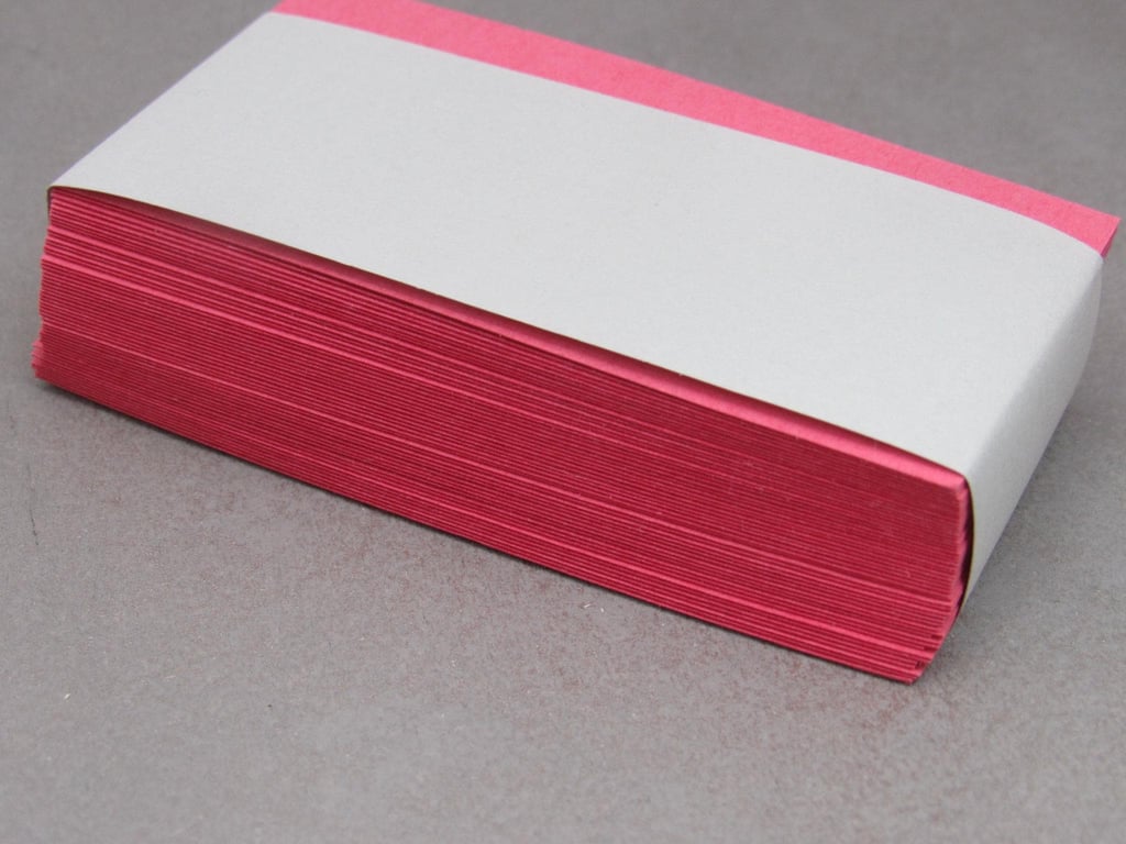 50 Small Cerise Pink Cards, Hang Tags