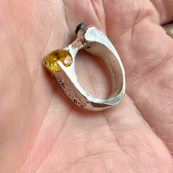 Sterling Silver Signet Ring (uk size M, N) 
