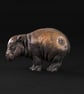 Foundry Bronze Baby Hippo Animal Statue Small Bronze Metal Sculpture Gift - Image 1