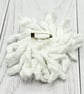 Hand knitted chrysanthemum brooch pin - white - Image 2