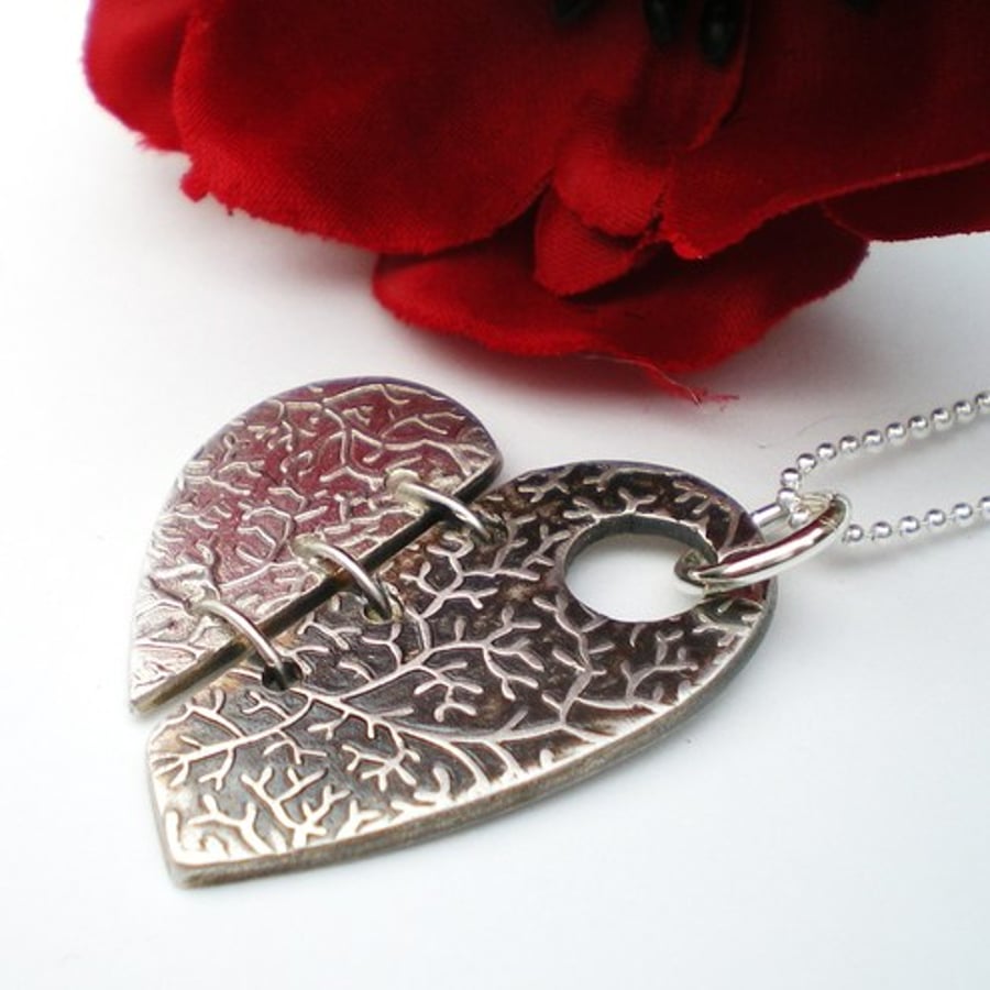 Mend My Broken Heart Silver Valentine Pendant