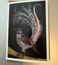 Lyrebird A5 Greeting Card