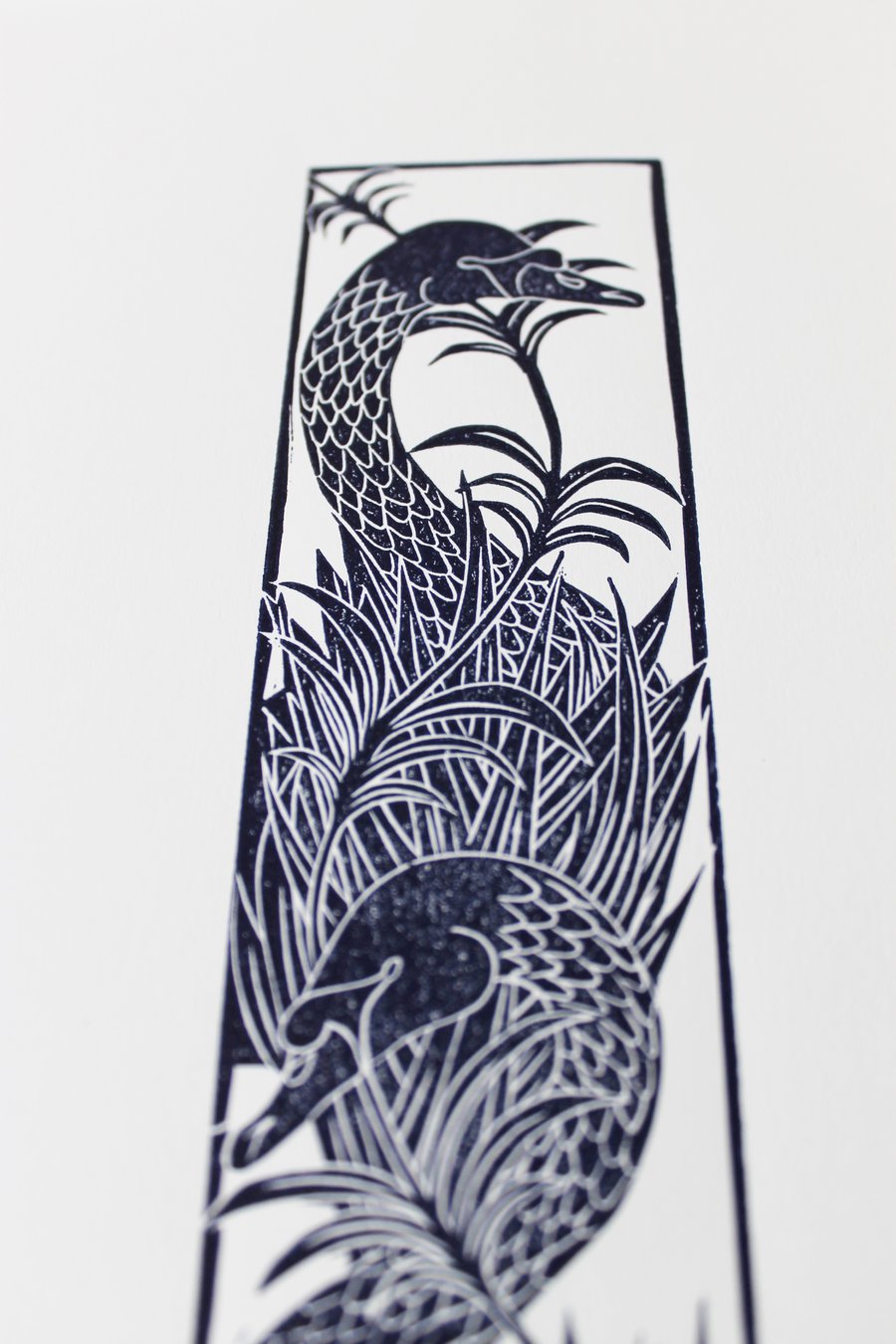 Two Swans limited edition lino print